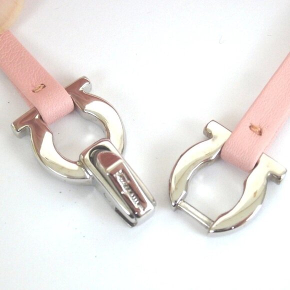 Authentic Salvatore Ferragamo Double Gancini bracelet leather[Used] - Picture 8 of 11